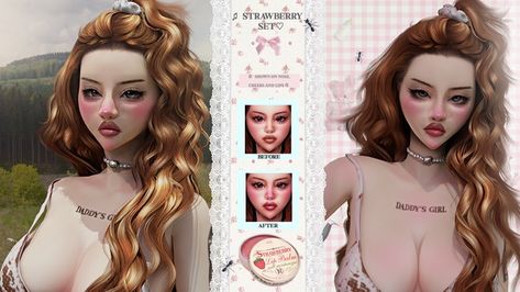 The Sims 4 Strawberry Cc, Sims 4 Nails, Makeup Cc, Sims 4 Anime, Sims 4 Body Mods, Tumblr Sims 4, Sims Games, Sims 4 Cc Packs, Sims 4 Collections