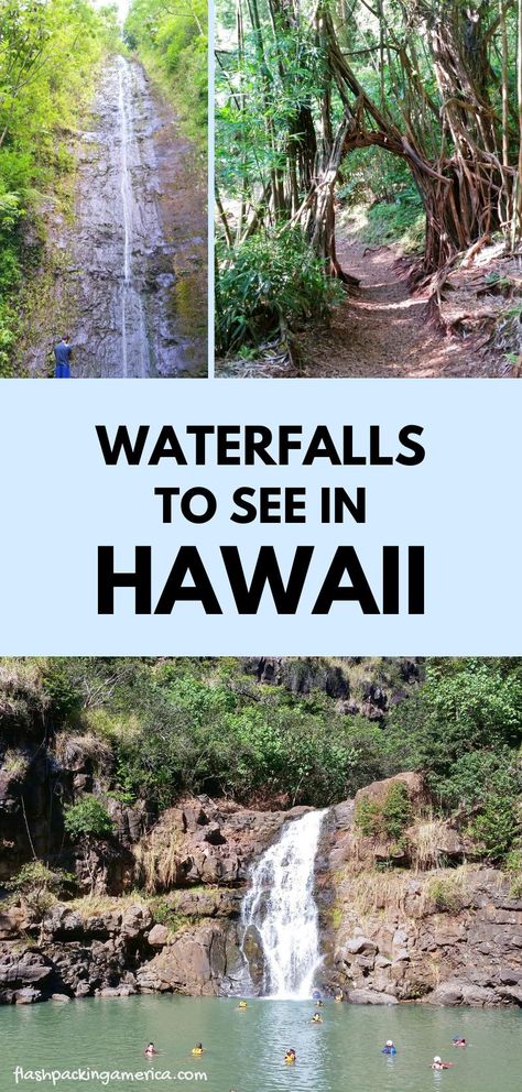 Oahu Waterfalls, Kauai Waterfalls, Hawaii Waterfalls, Things To Do In Hawaii, Hawaii Hikes, Maui Hawaii Vacation, Hawaii Things To Do, Beach Destinations, Outdoor Vacation