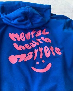 About the Mental Health Matters Hooded Sweatshirt: The prettiest new hoodie is here! We are obsessed with the bright blue and pink color combo on this new ﻿Mental Health Matters Hoodie﻿! It's got a cute little smiley on the front, and the best reminder on the back :) Live Happy Quotes, Peaceful Era, Smiley Hoodie, Mental Health Campaigns, Mental Health Week, Happy Hoodie, Health Brand, Hoka Shoes, Senior Project