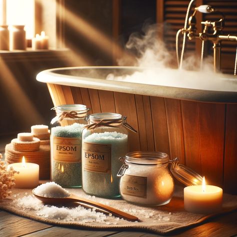 The Healing Power of Magnesium Baths Magnesium Bath, Magnesium Benefits, Healing Magic, Magnesium Sulfate, Dead Sea Salt, Wellness Routine, Muscle Relaxer, Healing Power, Dead Sea