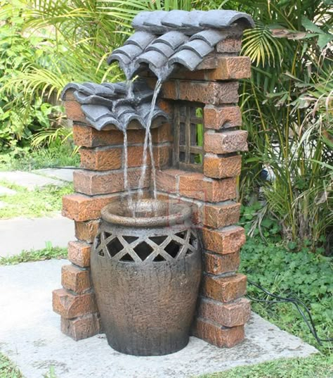 Fence Backyard, Landscape Planning, Taman Air, Design Backyard, Garden Water Fountains, Fountains Backyard, Pool Backyard, Diy Fountain, Backyard Landscape