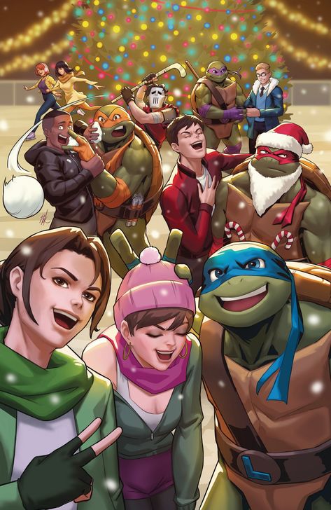 MMPR & TMNT: Christmas Holidays by Ejikure Rogue Sun, Tmnt Christmas, Dan Mora, Columbia Maryland, Iconic Aesthetic, Power Rangers Fan Art, Tmnt Comics, Teenage Mutant Ninja Turtles Artwork, Teenage Mutant Ninja Turtles Art