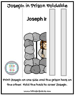 #Joseph in Prison Foldable in color & black & white #Biblefun Joseph In Egypt Craft, Joseph In Prison, Bible Joseph, Joseph Bible Crafts, Joseph Crafts, Kindergarten Sunday School, Monumental Vbs, Bible Puzzles, City Craft