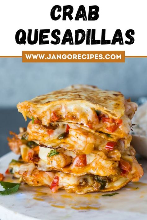 Seafood Quesadilla Recipes, Mexican Food Recipes Seafood, Fish Quesadilla Recipes, Crabmeat Quesadillas, Seafood Roll Ups, Crab Wraps Recipes, Leftover Crab Cakes, Crab Leftover Recipes, Crab Meat Tacos