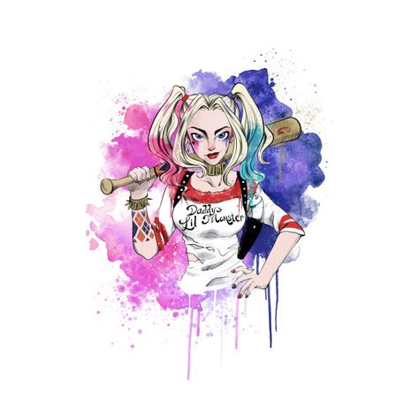 Harkey Quinn, Harley Svg, Harley Quinzel, Harley And Joker Love, Joker Heath, Harley Quinn Drawing, Harley Quinn Artwork, Harley Quinn Comic, Joker Tattoo