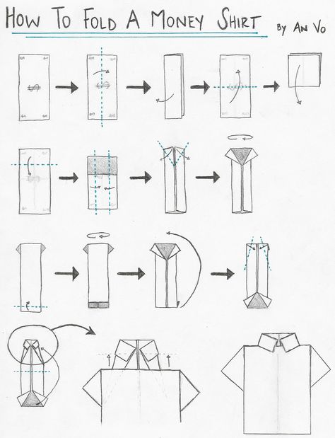 We Fold Paper: An Origami A Day: Origami Shirt Paper Tie, Paper Shirt, Origami Rectangle Box, Mini Origami, Origami Tie, How To Do Origami, Origami Shirt, Money Shirt, Origami Step By Step