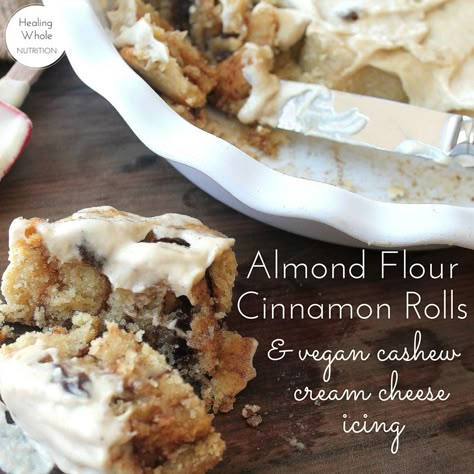 out You will need two pieces of wax or parchment paper, or it won't w Almond Flour Cinnamon Rolls, Recipes Cinnamon Rolls, Gluten Free Cinnamon Rolls, Grain Free Desserts, Almond Meal, Flax Egg, Paleo Sweets, Almond Flour Recipes, Cashew Cream