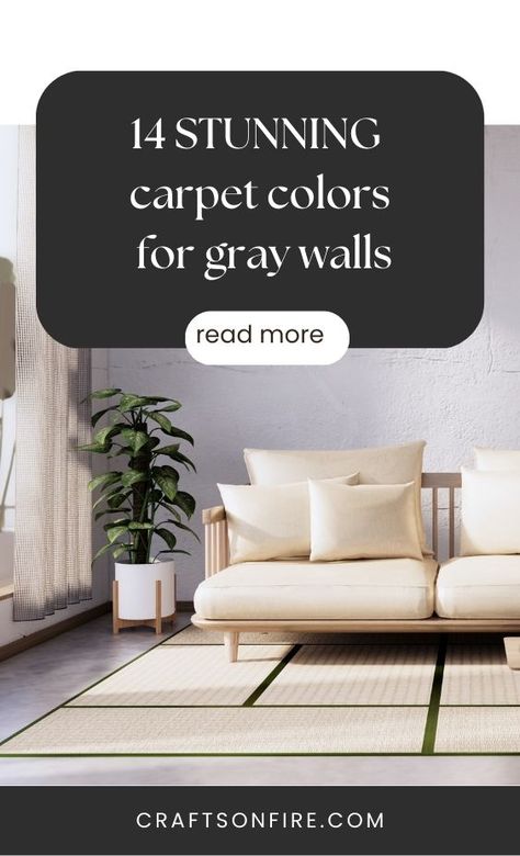 Are you looking for the perfect carpet color to bring out the beauty of your gray walls? From timeless grays to subtle beiges and bold blues, this list has something to suit every decor style. Keep reading to find out which carpet color is perfect for your home. Dark Grey Carpet, Dark Carpet, Dark Grey Walls, Purple Carpet, Durable Carpet, Light Grey Walls, Warm And Cool Colors, Brown Carpet, White Carpet