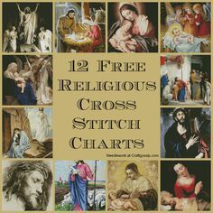 Free Religious Cross Stitch Charts – Needle Work Christian Cross Stitch Patterns Free, Religious Cross Stitch Patterns, Christian Cross Stitch Patterns, Free Cross Stitch Charts, Christian Cross Stitch, Catholic Cross, Cross Stitch Freebies, Nature Cross Stitch, Cross Stitch Bookmarks