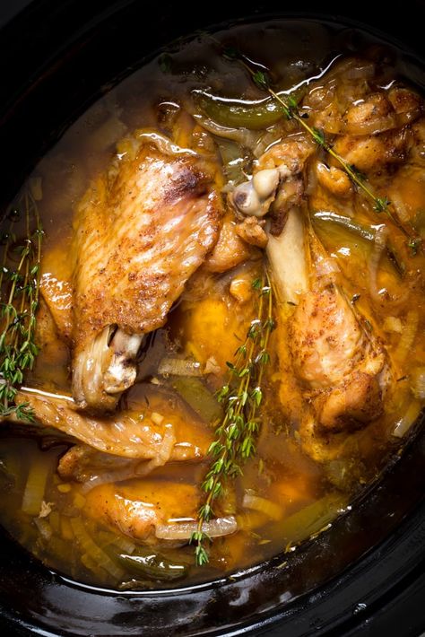 Crockpot Turkey Wings: 1 Step To Make Great Tasting Wings 1 Turkey Wing Recipes Crockpot, Crockpot Turkey Wings, Slow Cooker Turkey Wings, Slow Cooked Turkey, Wings Recipe Crockpot, Bake Turkey Wings Recipe, Smothered Turkey Wings, Smoked Turkey Wings, Turkey Crockpot Recipes