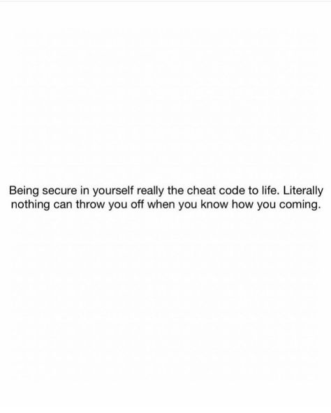 Being secure in yourself is really the cheat code to life. Literally nothing can throw you off when you know how you’re coming. ♟️♟️🖤 You’re uncomfortable because you’ve outgrown what’s in your comfort zone, seeking what’s on your next level. The old is too familiar while the new is waiting for you to show up as you are. Secure In Yourself, Cheat Code, When You Know, Waiting For You, Comfort Zone, Show Up, You Really, Next Level, The Old