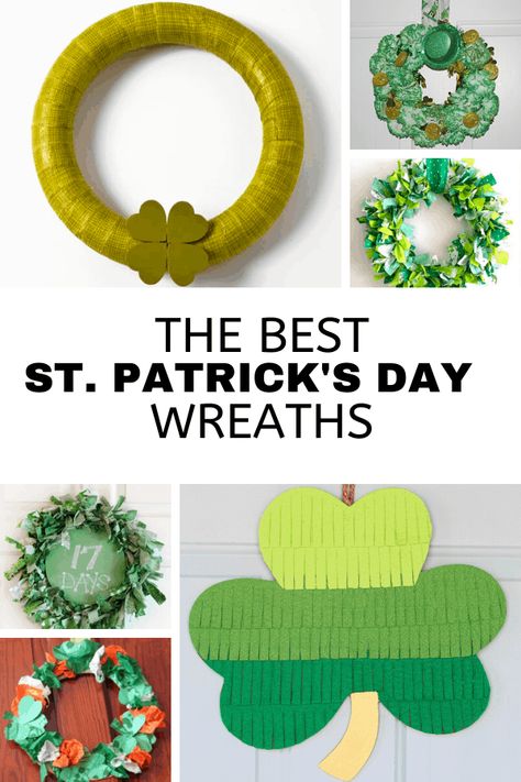 A wreath is a perfect way to add some St. Patrick’s Day flair to your home and give you a fun decoration you can use over and over again! These DIY wreaths are so easy to make, and many of them can be made inexpensively. These simple tutorials and ideas will have you decorating your front door in no time. #stpatricksday #wreaths #homedecor #diyhomedecor St Pats Wreath, Diy St Patricks Day Wreath, Clover Wreath, St. Patrick's Day Diy, Wreaths St Patricks, Rainbow Wreath, St Patrick's Day Decorations, Rustic Crafts, St Patrick's Day Crafts