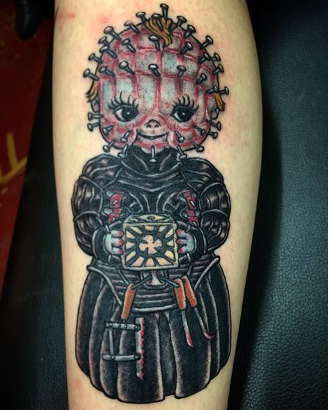 Pinhead tattoo done by Babak  #RoninMemphis #901tattoos #tattooshop #tattooideas #Movietattoos #blackclawneedles #amoebadesigns #blackstallionink #workhorseirons #dankubinrotary #hellraiser #hellraisertattoo #pinhead #pinheadtattoo Pinhead Tattoo, Hellraiser Tattoo, Kewpie Art, Movie Tattoos, Black Stallion, Dope Tattoos For Women, Head Tattoos, Tattoo Work, Dope Tattoos