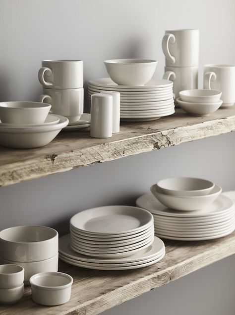 Crockery Photography, Crockery Display, White Crockery, Commercial Photography Studio, Handmade Tableware, Rough Wood, Ceramic Dinnerware, Catering Equipment, White Cups