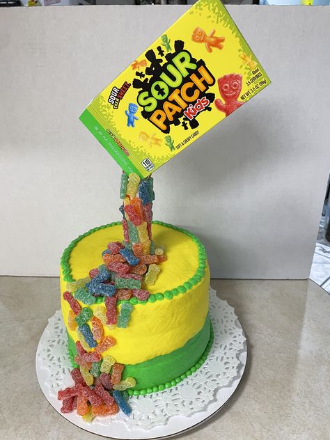 Sour Patch Kids Crochet Pattern, Sour Patch Kid Tattoo, Crochet Sour Patch Kid, Sour Patch Kids Cake, Sour Patch Kids Gift, Kids Birthday Cake, Sour Patch, Sour Patch Kids, Candy Cake