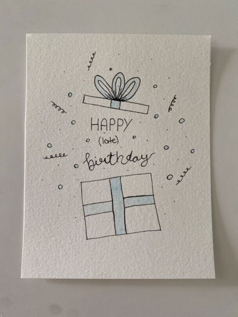 IF YOU WANT ANY DESIGN CONTACT ME Birthday Card Ideas For Friends Watercolor, Happy 20th Birthday Cards Diy, Diy Bday Card Ideas, Things To Draw For Birthday Cards, Bday Cards Homemade, Cute Easy Drawings For Birthday Cards, Friend Bday Card Ideas, Simple Diy Cards Birthday, Easy Creative Birthday Card Ideas