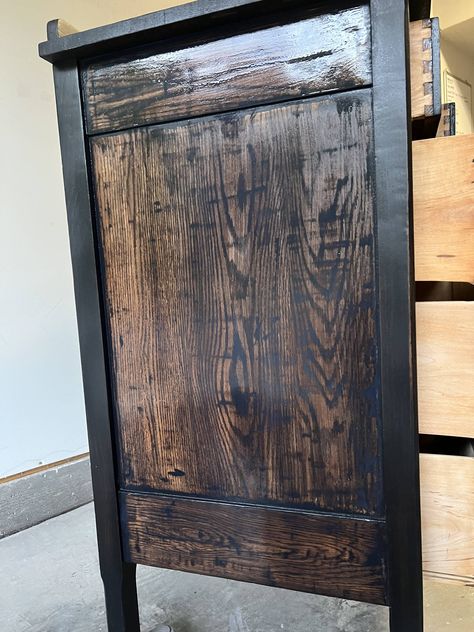 Black Wash Furniture, Staining Wood Furniture, Refinish Wood Furniture, Furniture For Bedroom, Black Painted Furniture, Black Wood Stain, Staining Furniture, Transforming Furniture, Diy Furniture Renovation