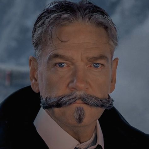 Hercule Poirot Kenneth Branagh, Agatha Christie Books, John Wick Movie, The Orient Express, Beard Envy, Kenneth Branagh, Film Icon, Miss Marple, Hercule Poirot