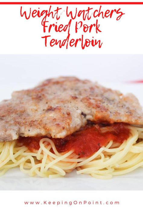 Weight Watchers Fried Pork Tenderloin - my kids love this for dinner! Cafe Rio Sweet Pork Recipe, Fried Pork Tenderloin, Keeping On Point, Ground Pork Recipes, Weight Watchers Meal Plans, Pulled Pork Leftovers, Meat Recipes For Dinner, Bacon On The Grill, Making Dinner