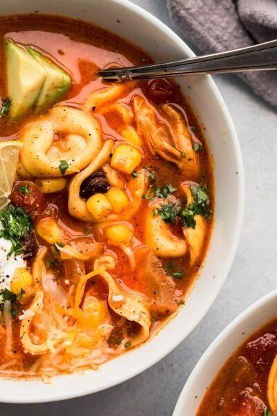 Chicken Tortilla Tortellini Soup Tortilini Recipes Soups, Chicken Tomato Tortellini Soup, Cheese Tortilini Soup Recipe, Chicken Tortillini Soup, Chicken Tortellini Soup How Sweet Eats, Soup With Tortellini, Inflammatory Diet, Tortellini Soup, Cheese Tortellini