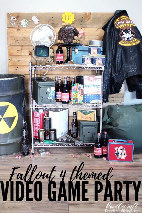 Fallout Birthday Party Ideas, Nuka Cola Label, Crafts For Party, Fallout Party, Fallout Theme, Vault 111, Vault Dweller, Printable Sticker Paper, Pip Boy