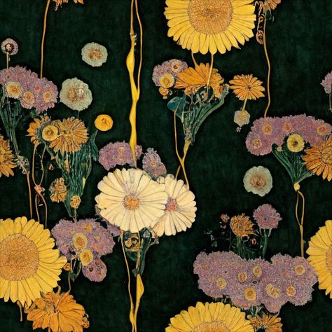 Klimt Flower Garden, Klimt Paintings, Floral Mirror, Egon Schiele, Flower Nature, Color Palette Design, Natural Garden, Painting Wallpaper, Flowers Pattern