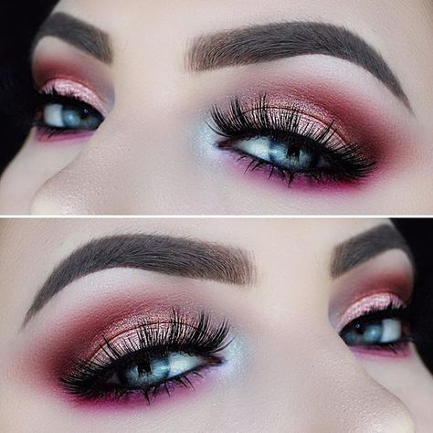 9,879 Me gusta, 14 comentarios - Lime Crime (@limecrimemakeup) en Instagram: "Accentuate your eyes in #PocketCandyPalettes ✨ @isie.a_beauty used Sugar Plum and Bubblegum…" Red Eyeshadow Look, Face Painting Tutorials, Pretty Eye Makeup, Red Eyeshadow, Lovely Eyes, Blue Eyeshadow, Grunge Makeup, Sugar Plum, Add Me