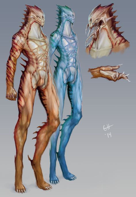 Apex Predator Concept by GCRev on DeviantArt Alien Concept Art Humanoid, Alien Race Concept Art, Alien Creature Design, Male Alien, Humanoid Creatures, Alien Character, Alien Concept, Apex Predator, Alien Design