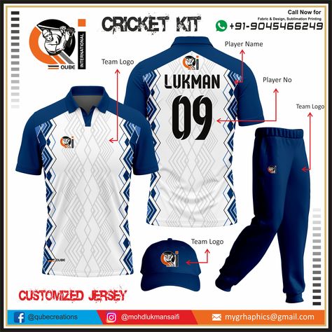 Custom Cricket Dress , available in new designs and in best fabric which is suitable for summer. For your queries plz contact us on what’s app and calling no. +91-9045466249 Cricket Jersey Design Ideas, Cricket Dress, Cricket T Shirt Design, Cricket Kit, Cricket Jersey, Cricket T Shirt, Jersey Designs, Sport Shirt Design, Sports Jersey Design