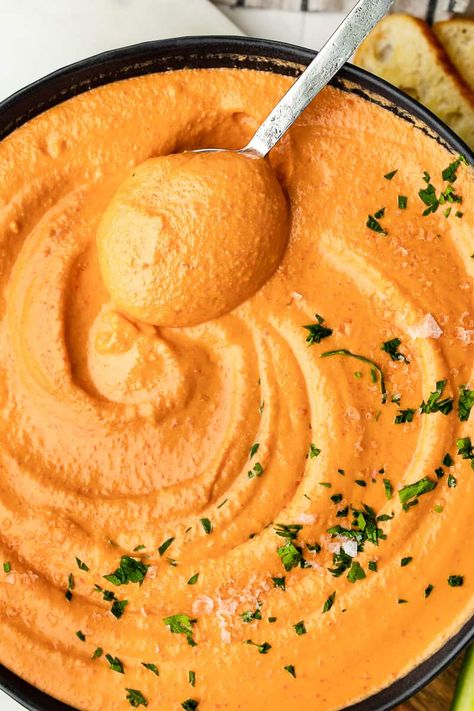 Spicy Red Pepper Hummus, Cava Hummus Recipe, Cava Sauces, Cava Sauce Recipe, Copycat Cava Recipes, Cava Recipes, Cava Copycat, Red Pepper Hummus Recipe, Keto Dips