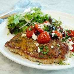 Greek-Inspired Seared Pork Chops Balsamic Pork Chops, Greek Grilled Chicken, Grilled Pork Loin, Pork Breakfast Sausage, Breaded Pork Chops, Seared Pork Chops, Balsamic Pork, Easy Pork Chop Recipes, Pork Chop Dinner