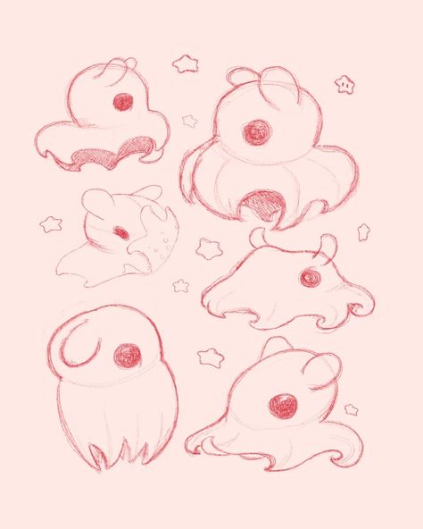 Just some quick and cute sketches of the adorable flapjack octopus 🐙 #dumbooctopus #flapjackoctopus #cuteart Octopus Art Reference, Minimalist Cute Drawing, Flapjack Octopus Tattoo, Umbrella Octopus Drawing, Simple Ocean Creature Drawing, Dumbo Octopus Art, Sleepy Animal Drawing, Cute Plushie Drawing, Small Octopus Drawing