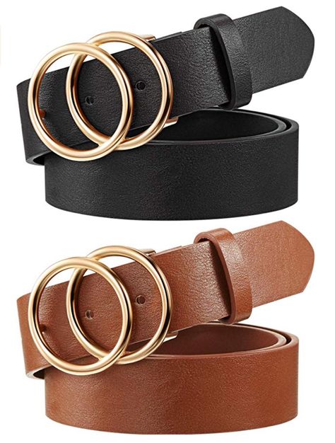 34 Pieces On Amazon That Have Become Extremely Popular With Fashion Girls Faux Leather Jeans, Womens Leather Belt, Waist Belts, Ring Der O, Leather Jeans, Designer Belt, Jean Belts, Designer Belts, Belt Style