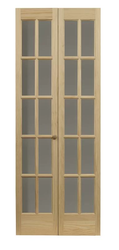 LTL Home Products Glass Bi-Fold Door | Wayfair Bifold Door Hardware, Glass Bifold Doors, Bifold Door, Jenna Sue, Classic French Style, French Doors Patio, Build A Closet, Solid Wood Doors, Solid Core