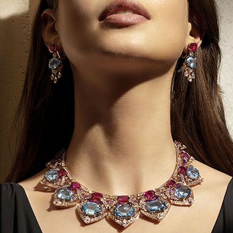 The Magnifica High Jewelry collection | Bvlgari Bvlgari High Jewelry, Bvlgari Necklace, Bulgari Jewelry, Bvlgari Jewelry, The Bling Ring, High Jewelry Ring, Diamond Necklace Designs, Jewelry Photoshoot, Bangles Jewelry Designs