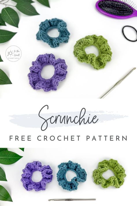 Dive into this fun and fast project with this Easy & Quick Crochet Scrunchie Pattern for Beginners. With the simple to follow instructions, you can customize each scrunchie to match your style, making this an incredibly rewarding project. Beginner Crochet Scrunchie, Scrunchie Pattern Crochet, Cute Little Crochet Gifts, Quick Easy Crochet Patterns, Free Crochet Scrunchie Patterns, Crochet Scrunchies Pattern, Crochet Hair Scrunchies Free Pattern, Easy Beginner Crochet Patterns Free, Crochet Fast Projects