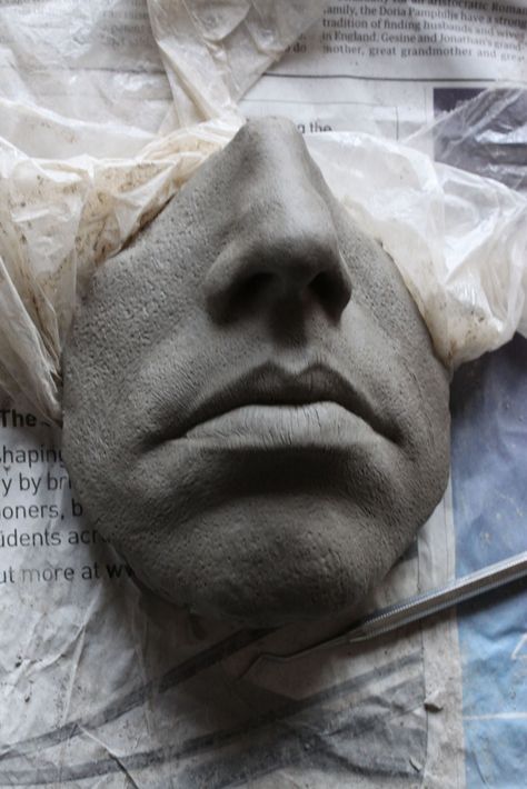 Sculpture Nose, Hand Over Mouth Reference, Nose Sculpting, Clay Mouth, Mouth Sculpture, Nose Sculpture, Hsc Art, Nose Reference, Anatomical Reference