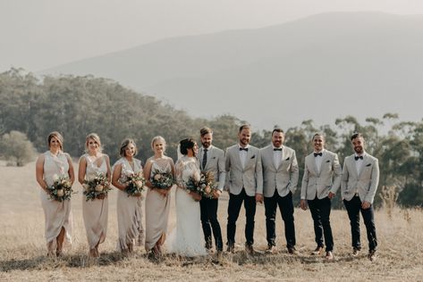 ASHLEE Groomsmen Colours, Beige Bridesmaid Dress, Lauren Campbell, Beige Bridesmaids, Country Victorian, Wedding Groomsmen Attire, Groom And Groomsmen Suits, Wedding Outfits For Groom, Outdoor Wedding Dress