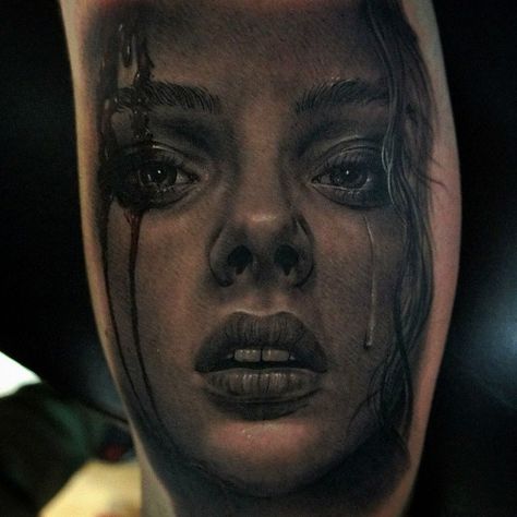 Carrie tattoo done by @fred_tattoo. #tattoo #tattoos #ink #geek #nerd #geektattoo #geektattoos #nerdtattoo #nerdtattoos #geekytattoo #geekytattoos #nerdytattoo #nerdytattoos #carrie #chloemoretz #carrietattoo #chloemoretztattoo #horrortattoo Carrie Tattoo, Fred Tattoo, Geek Tattoos, Nerd Tattoos, Geek Tattoo, Horror Tattoo, Realism Tattoo, Tattoos Gallery, Girl Face