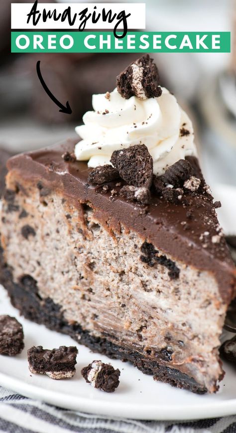 Chocolate Oreo Cheesecake, Cheesecake Strawberries, Oreo Cheesecake Recipe, Oreo Cheesecake Recipes, Cookies And Cream Cheesecake, Cheesecake Oreo, Dessert Oreo, Baked Cheesecake, Avocado Chicken