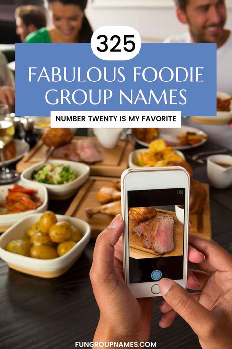 325 Clever Foodie Group Name Ideas Christian Business Ideas, Group Chat Names, Group Names Ideas, Group Names, Group Name, Cute Sister, Womens Group, Name For Instagram, Office Lunch