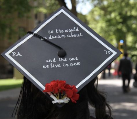 Heathers Graduation Cap, Grad Cap Ideas Hamilton, Musical Theatre Graduation Cap, Broadway Graduation Cap, Graduation Cap Designs Musical Theatre, Theatre Graduation Cap, Hadestown Graduation Cap, Theater Graduation Cap, Highschool Musical Graduation Cap