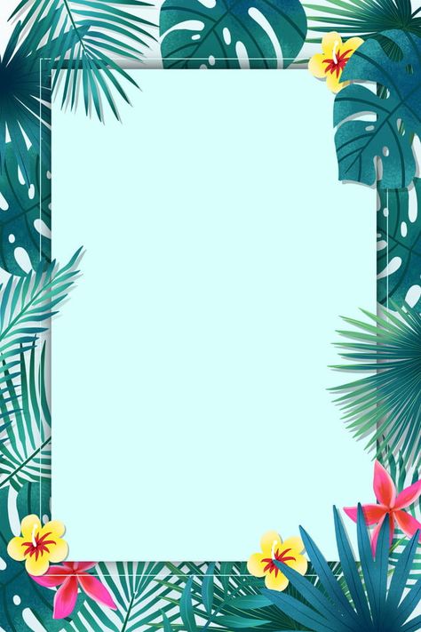 fresh, tropical plants, border background, summer, summer, summer new, summer promotion, summer advertising, tropical plant border background Summer Advertising, Plant Border, Summer Border, Tropical Frames, Fruits Decoration, Border Background, Artsy Background, Plan Image, Summer Promotion