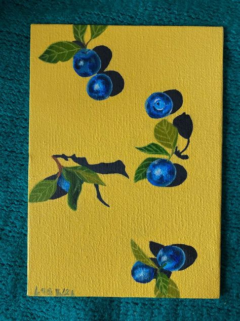 Blueberries 🫐 | acrylic painting food
, kitchen artwork painting
, kitchen artwork painting
, acrylic painting kitchen art
, oil painting food
, kitchen paintings art wall decor
, kitchen paintings art wall decor bohemian
, fruit wall art
, fruit art print
, fruit painting prints
, abstract fruit painting
, fruit canvas painting Mini Canvas Fruit Painting, Blueberry Oil Painting, Blueberry Acrylic Painting, Mini Fruit Painting, Fruit Paintings Acrylic, Acrylic Gouache Illustration, Blueberry Painting Easy, Painting Ideas On Canvas Fruit, Acrylic Painting Easy Ideas Simple