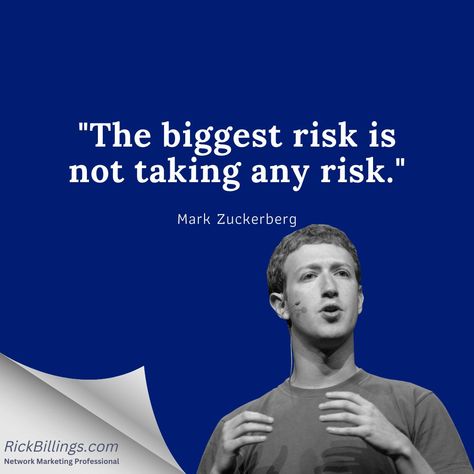 Mark Zuckerberg Quotes_Rick Billings_Network Marketing Professional Tips For Success, Start Where You Are, Multiple Streams Of Income, Mark Zuckerberg, Marketing Professional, Dream Lifestyle, Website Branding, Create Your Own Website, Entrepreneur Quotes