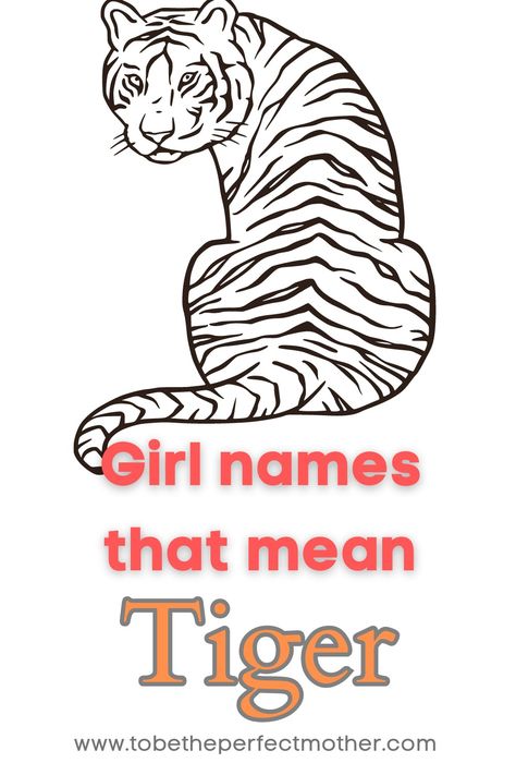 Strong Girl names that mean Tiger Tiger Therian, Strong Girl Names, Aesthetic Names For Instagram, Female Tiger, List Of Girls Names, Indian Names, Feminine Names, Life Recently