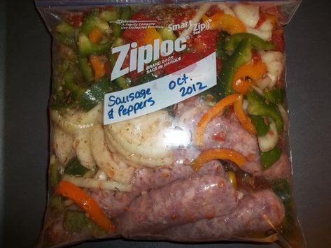 Sausage Crockpot, Freezer Dinners, Slow Cooker Freezer Meals, Freezer Recipes, Freezable Meals, Make Ahead Freezer Meals, Crock Pot Freezer, Easy Freezer Meals, Freezer Meal Prep