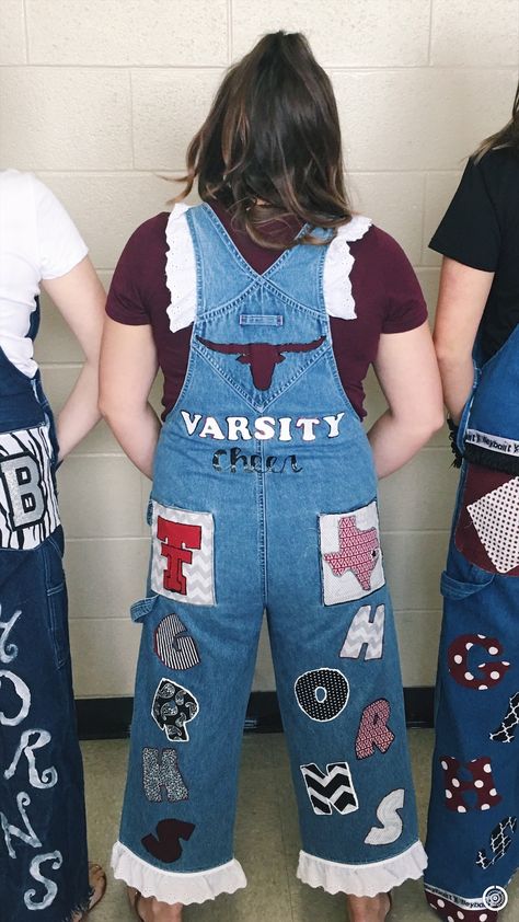 Homecoming Overalls Ideas, Hoco Overalls, Homecoming Overalls, Overalls Homecoming, Senior Day, Senior Stuff, Senior Overalls, Overalls Denim, Homecoming Mums Diy