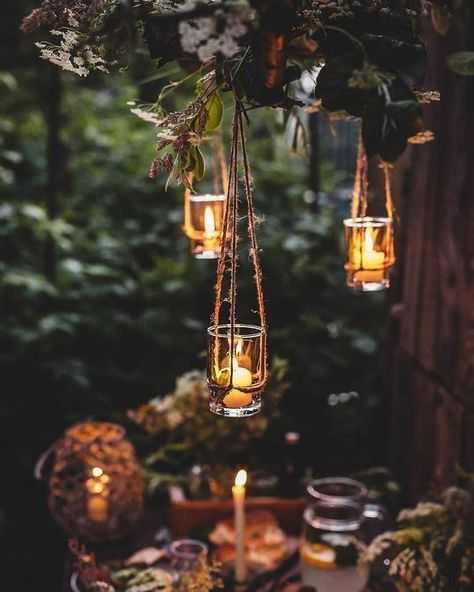 Cottage Witch, Outdoor Fairy Lights, Romantic Cottage, Light Candles, Backyard Lighting, Heart Fashion, Airbrush Art, Autumn Aesthetic, Night Aesthetic