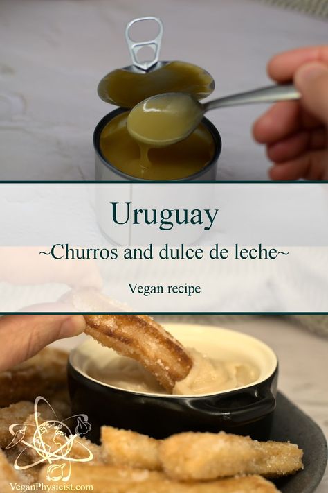 Uruguay Desserts, Vegan Churros, Condensed Coconut Milk, Lazy Vegan, Around The World Food, Vegan Caramel, Fried Dough, Food Challenge, Vegan Sweets